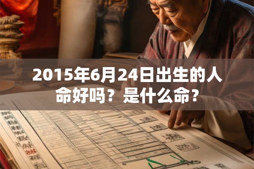 2015年6月24日出生的人命好吗？是什么命？