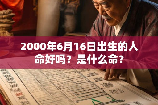 2000年6月16日出生的人命好吗？是什么命？