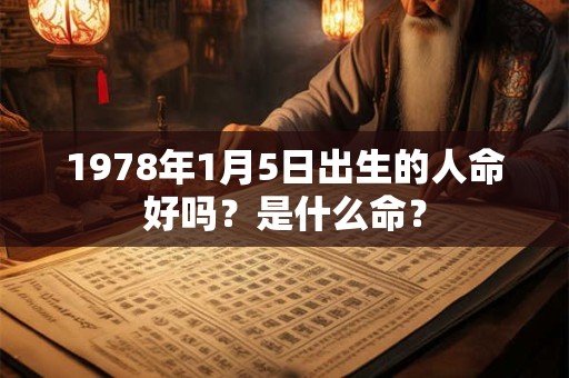 1978年1月5日出生的人命好吗？是什么命？