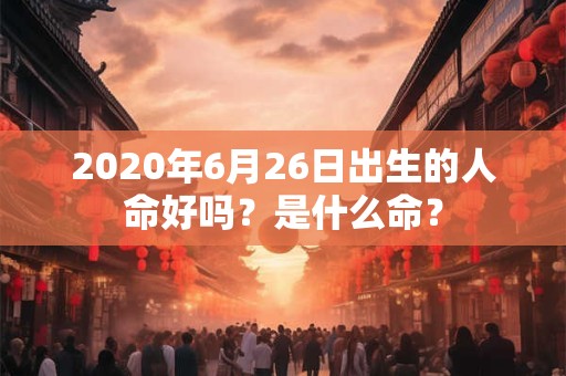 2020年6月26日出生的人命好吗？是什么命？