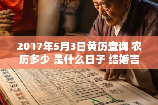 2017年5月3日黄历查询 农历多少 是什么日子 结婚吉时