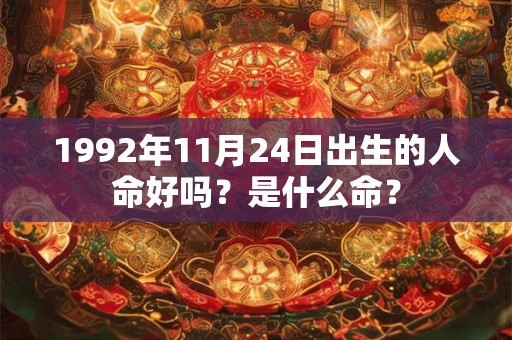 1992年11月24日出生的人命好吗？是什么命？