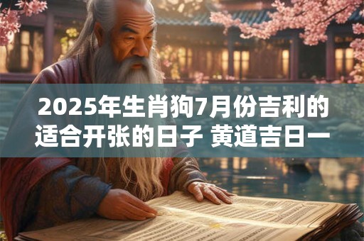 2025年生肖狗7月份吉利的适合开张的日子 黄道吉日一览表