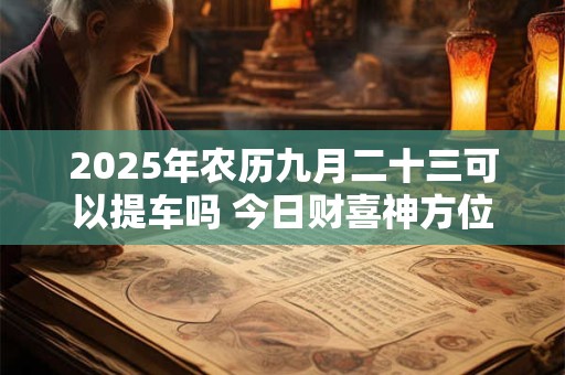 2025年农历九月二十三可以提车吗 今日财喜神方位