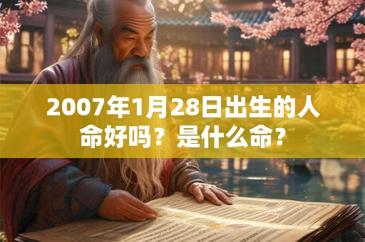 2007年1月28日出生的人命好吗？是什么命？