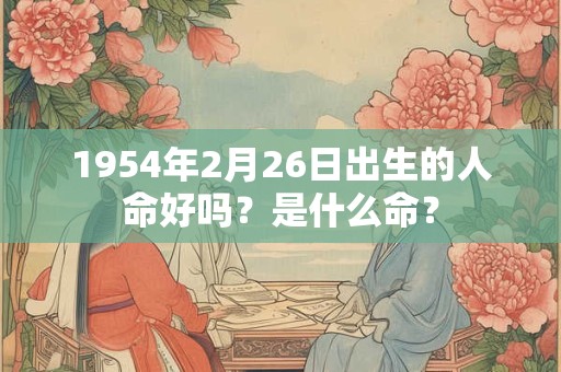 1954年2月26日出生的人命好吗？是什么命？
