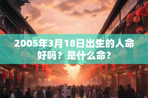 2005年3月18日出生的人命好吗？是什么命？