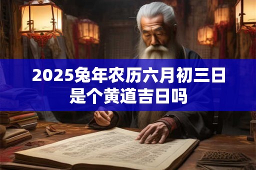 2025兔年农历六月初三日是个黄道吉日吗