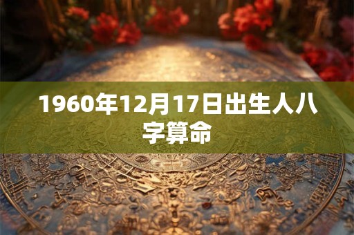 1960年12月17日出生人八字算命