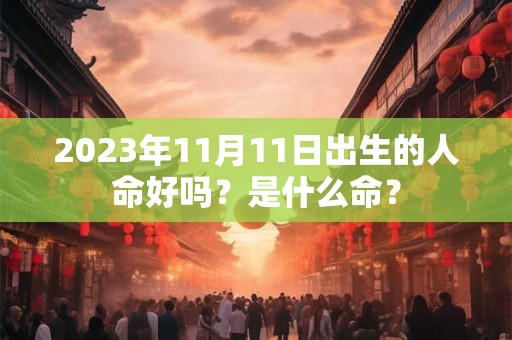 2023年11月11日出生的人命好吗？是什么命？