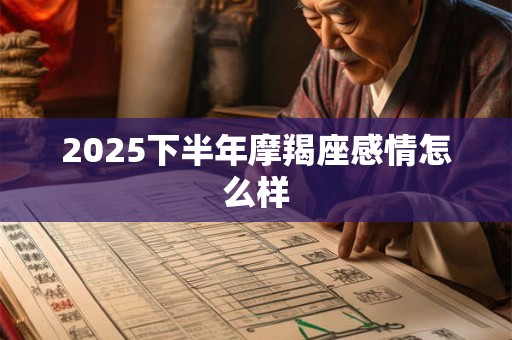 详细阅读:2025下半年摩羯座感情怎么样 2025下半年摩羯座感情怎么样