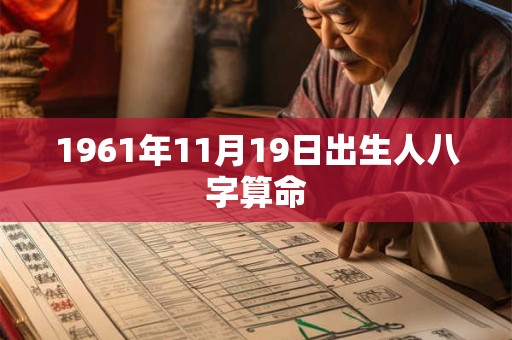 1961年11月19日出生人八字算命