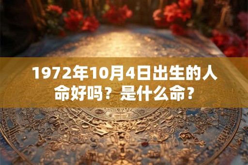 1972年10月4日出生的人命好吗？是什么命？
