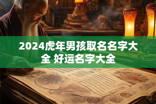 2024虎年男孩取名名字大全 好运名字大全