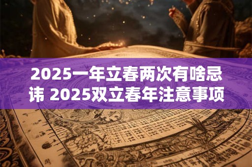 2025一年立春两次有啥忌讳 2025双立春年注意事项