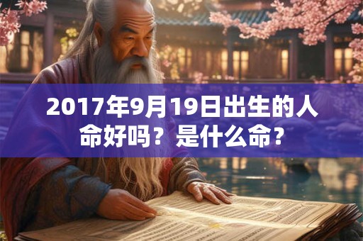 2017年9月19日出生的人命好吗？是什么命？