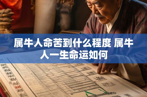 属牛人命苦到什么程度 属牛人一生命运如何