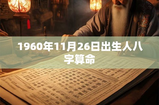 1960年11月26日出生人八字算命