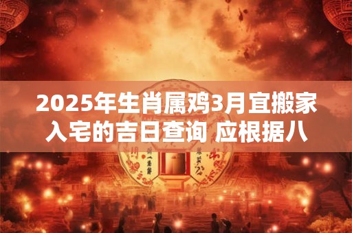 2025年生肖属鸡3月宜搬家入宅的吉日查询 应根据八字查询