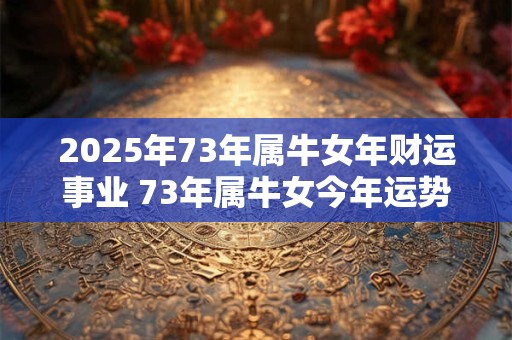 2026年73年属牛女年财运事业 73年属牛女今年运势最新分析 2026年73年属牛女年财运事业 73年属牛女今年运势最新分析