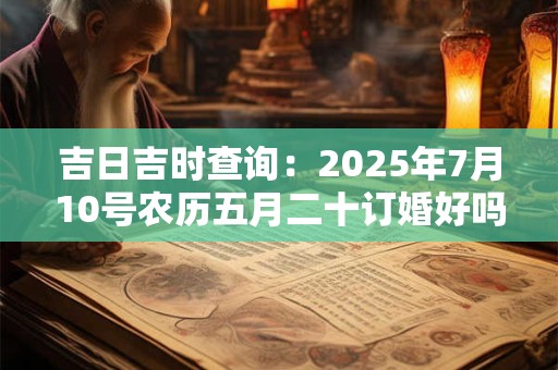 吉日吉时查询：2025年7月10号农历五月二十订婚好吗