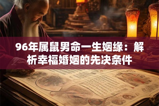 96年属鼠男命一生姻缘：解析幸福婚姻的先决条件