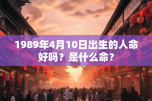 1989年4月10日出生的人命好吗？是什么命？
