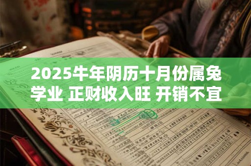 2025牛年阴历十月份属兔学业 正财收入旺 开销不宜过大