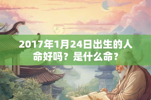 2017年1月24日出生的人命好吗？是什么命？