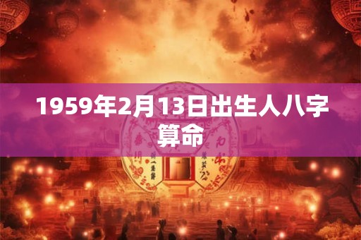 1959年2月13日出生人八字算命