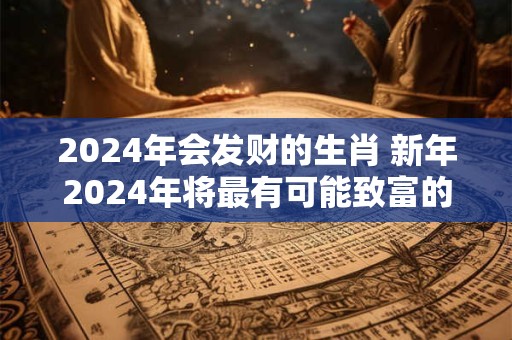 2024年会发财的生肖 新年2024年将最有可能致富的生肖