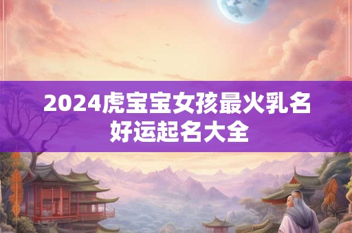 2024虎宝宝女孩最火乳名 好运起名大全