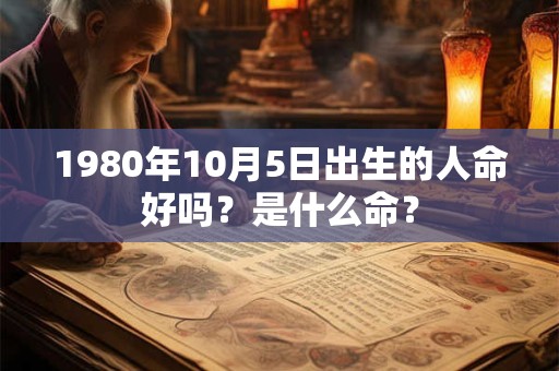 1980年10月5日出生的人命好吗？是什么命？