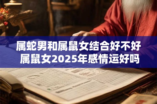 属蛇男和属鼠女结合好不好 属鼠女2025年感情运好吗