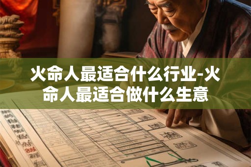 火命人最适合什么行业-火命人最适合做什么生意