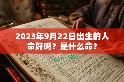 2023年9月22日出生的人命好吗？是什么命？