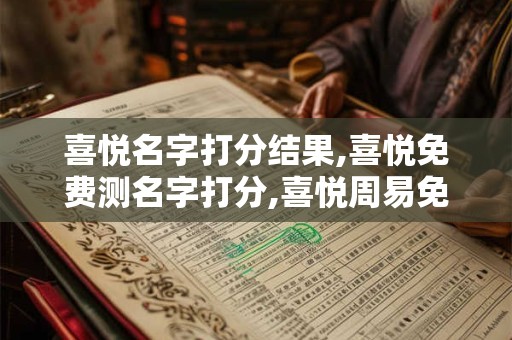 喜悦名字打分结果,喜悦免费测名字打分,喜悦周易免费测名字打分