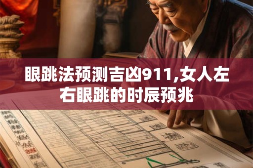 眼跳法预测吉凶911,女人左右眼跳的时辰预兆