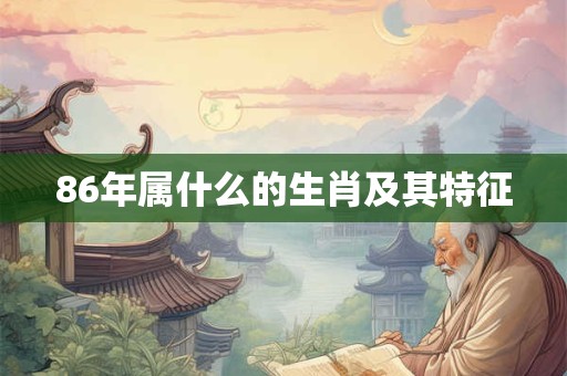 86年属什么的生肖及其特征
