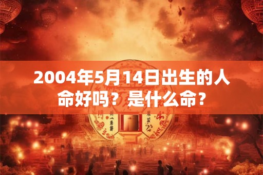 2004年5月14日出生的人命好吗？是什么命？