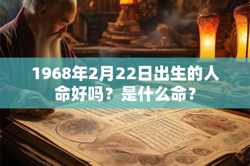 1968年2月22日出生的人命好吗？是什么命？