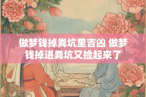做梦钱掉粪坑里吉凶 做梦钱掉进粪坑又捡起来了