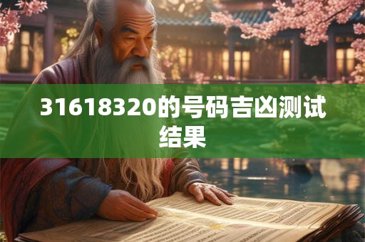 31618320的号码吉凶测试结果