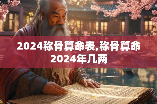 2024称骨算命表,称骨算命2024年几两