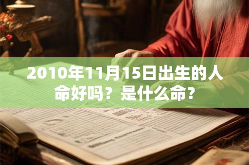 2010年11月15日出生的人命好吗？是什么命？