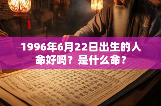 1996年6月22日出生的人命好吗？是什么命？