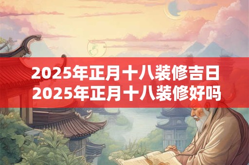 2025年正月十八装修吉日 2025年正月十八装修好吗