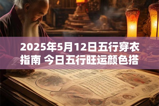 2025年5月12日五行穿衣指南 今日五行旺运颜色搭配