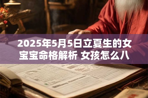 2025年5月5日立夏生的女宝宝命格解析 女孩怎么八字取名