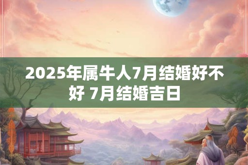 2025年属牛人7月结婚好不好 7月结婚吉日